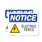 Signmission Electric Fence Sign, Vinyl Decal, 10in W x 7in L, 2PK OS-2PACK-NS-D-710-L-11626 - alternate 1